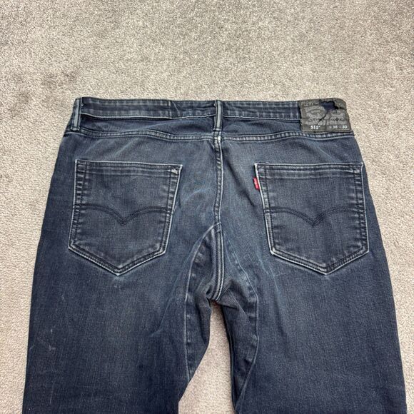 Levi's 511 Slim Fit Denim Jeans Mens 36x30 Blue Straight Leg Dark Wash Casual - Picture 6 of 16